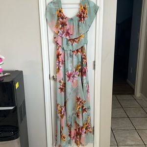 Express off the Shoulder Maxi Dress